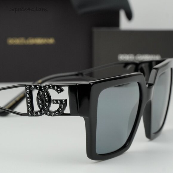 BRAND NEW D&G DG4446B 501/6G Black Gray Mirrored Black Square Women Sunglasses main image 9